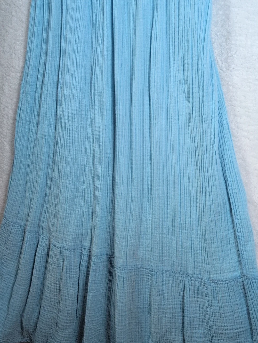 Nwot Anthropologie Light Blue Smocked Maxi Sundress - Picture 6 of 7